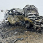 Иномарка загорелась после аварии в Шпаковском округе, водитель умер в больнице