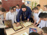 Настоятель храма Архистратига Михаила станицы Беломечетской провел беседу с учащимися школы № 7
