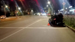 «Гранта» перевернулась в Ставрополе, два пассажира пострадали
