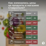 Как изменились цены на продукты в Ставрополе в октябре 2025 года?