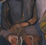 105 Моргунов А.А. Сидящая фигура (мальчик). 1925 г. Холст, гуашь, 85х44 - Музей изобразительных искусств