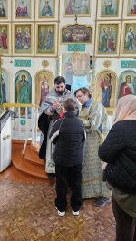 В храме преподобного Серафима Саровского села Труновского собором духовенства Донского благочиния совершена Литургия Преждеосвященных Даров