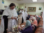 Духовенством Медвеженского благочиния совершено Таинство Соборования в доме-интернате села Преградного
