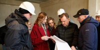 В строящемся детскому саду на улице Южный обход в Ставрополе начались фасадные и внутренние работы. - Администрация Ставрополя
