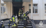 При тушении пожара Дома профсоюзов в Черкесске эвакуировали 40 человек